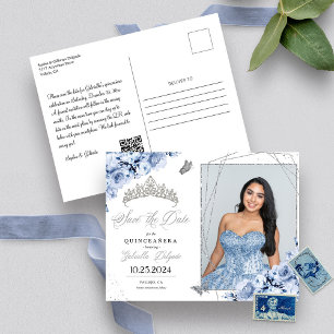 Cartão postal de foto de Quinceañera com Tiara de 
