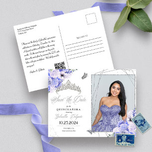 Cartão Postal de Foto de Quinceañera com Tiara de 