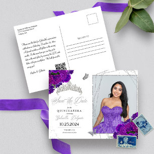 Cartão Postal de Foto de Quinceañera de Tiara Prat