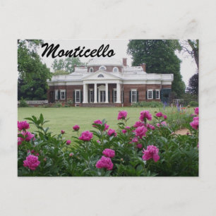 Cartão postal de foto de viagem Monticello históri