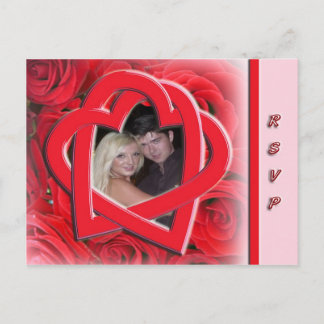 Cartão postal de foto RSVP de Casamento