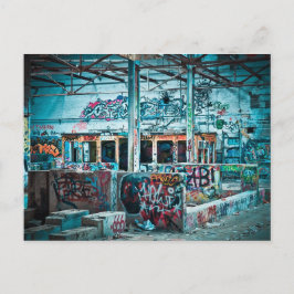 Cartão Postal de Fotografia de Fábrica Abandonada