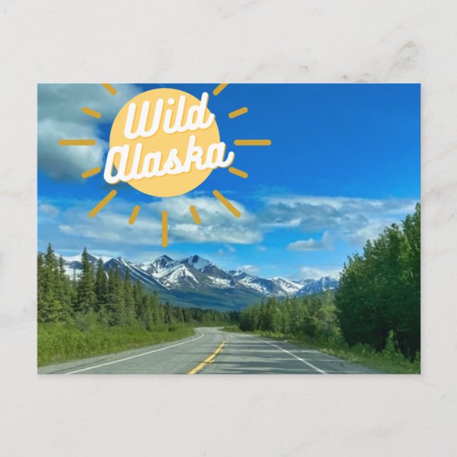 Cartão postal de Fotografia de Montanha no Alaska  (Frente)