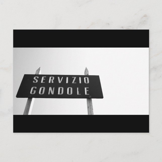 Cartão Postal de Fotografia de Veneza (Frente)