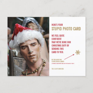 Cartão Postal de Fotografia Idiota de Férias de Ma