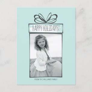 Cartão postal de fotos de feriado de enfeites de n