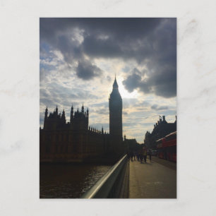 Cartão postal de fotos sunset London Big Ben Clock