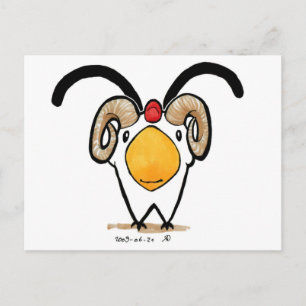 Cartão postal de frango de Áries