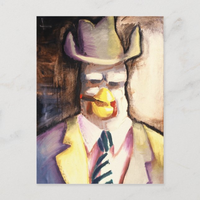 Cartão postal de frango gangster (Frente)