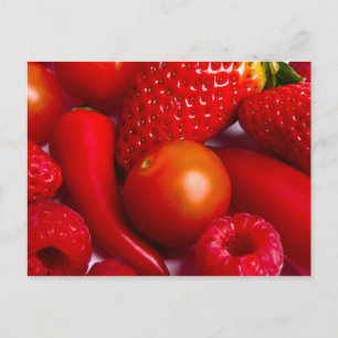 Cartão postal de Fruta vermelha/produtos hortícola