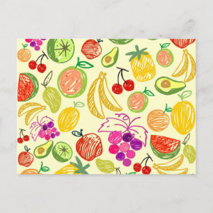 Cartão postal de frutas sortidas