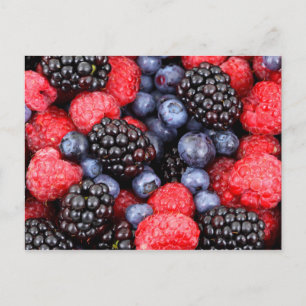 cartão postal de frutas vermelhas
