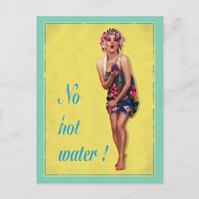 Cartão Postal de Garota Pin-up de Cheesecake em Es (Frente)