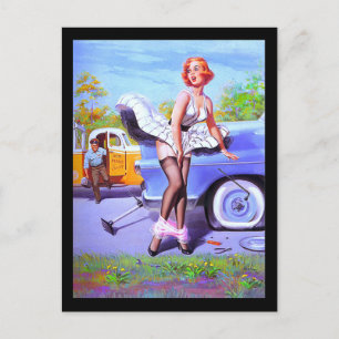 Cartão postal de Garota Pin-up dos anos 1950