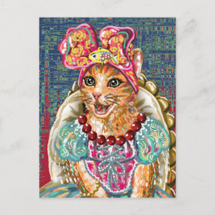 Cartão postal de gato fofo