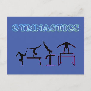 Cartão postal de ginástica para meninas que amam g