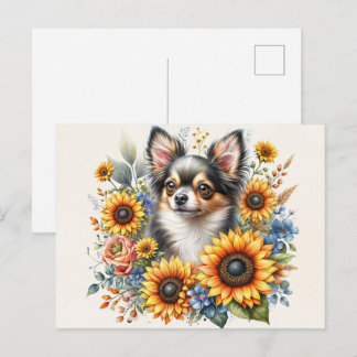 Cartão Postal de Girassol Chihuahua | Arte de Cach