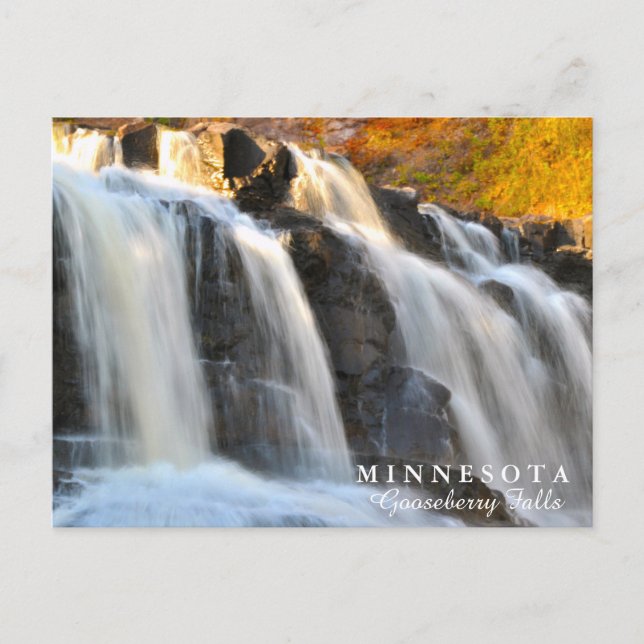 Cartão postal de Gooseberry Falls Minnesota (Frente)