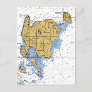 Cartão postal de gráfico náutico da Washington