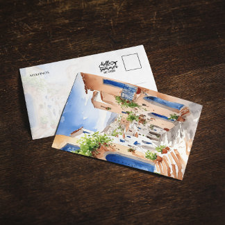 Cartão postal de Grécia do Mykonos