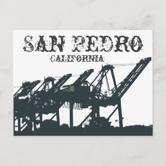 Cartão postal de gruas do porto