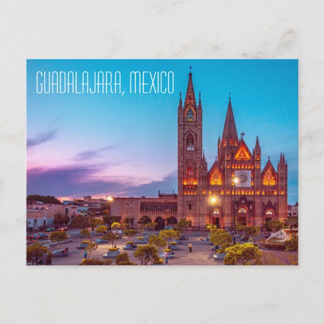 Cartão postal de Guadalajara, México (Frente)