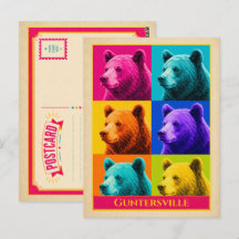 Cartão Postal de Guntersville Alabama Urso Negro V