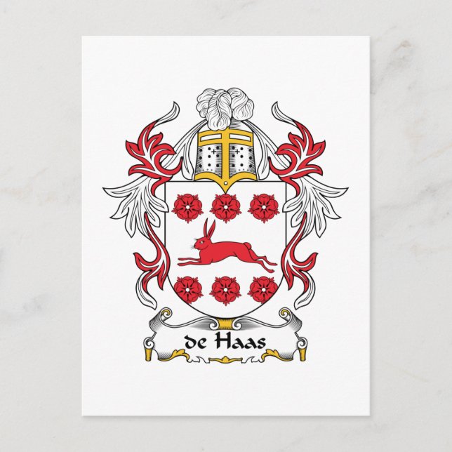 Cartão Postal de Haas Family Crest (Frente)