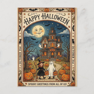 Cartão postal de Halloween