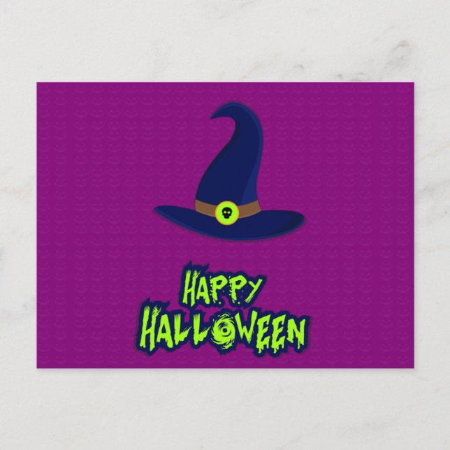 Cartão postal de Halloween Assustador com Corujas (Frente)