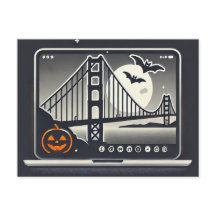 Cartão postal de Halloween de São Francisco Assust