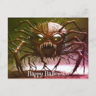 Cartão postal de Halloween do Monstro Vermelho