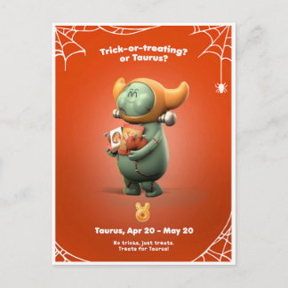 Cartão postal de Halloween para Taurus
