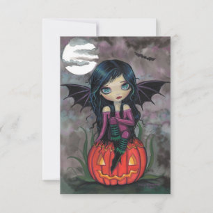 Cartão postal de Halloween Pumpkin Pixie