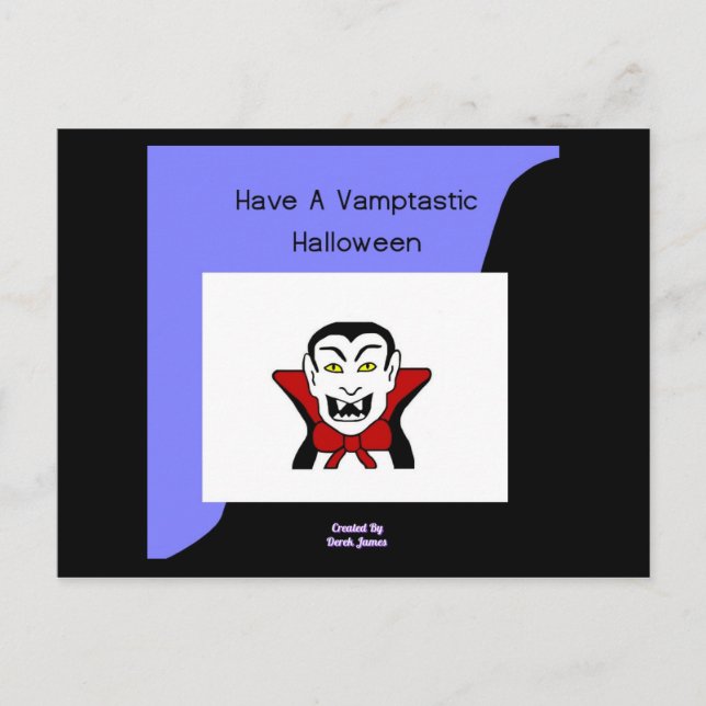 Cartão postal de Halloween Vamtastizado (Frente)