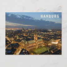 Cartão postal de Hamburgo à Noite