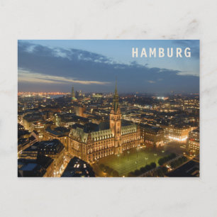 Cartão postal de Hamburgo à Noite