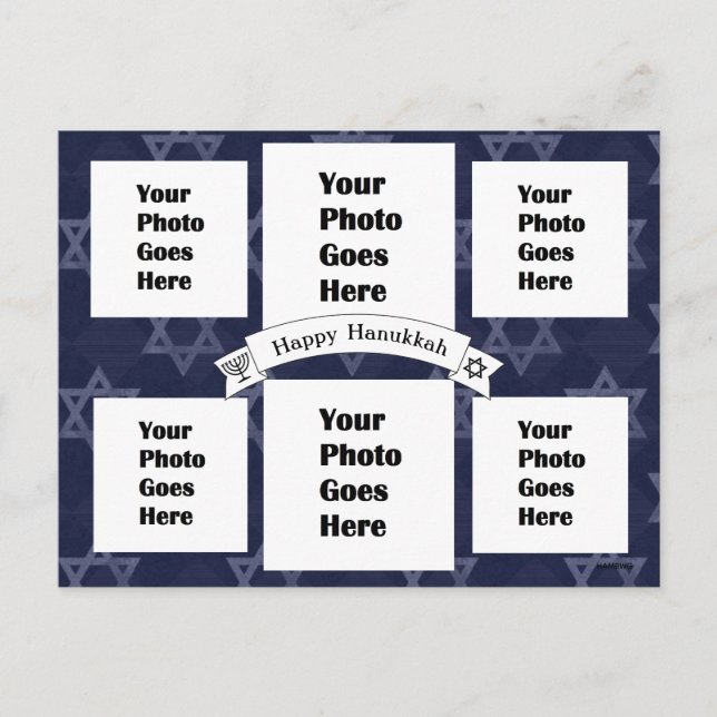 Cartão postal de Hanukkah feliz HAMbWG (Frente)