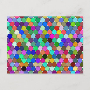 Cartão Postal de Hexágonos Deslocados