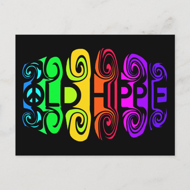 Cartão postal de HIPPIE ANTIGO, personalizar (Frente)