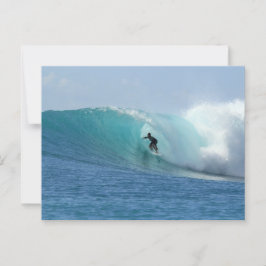 Cartão Postal de Homem Surfando uma Onda