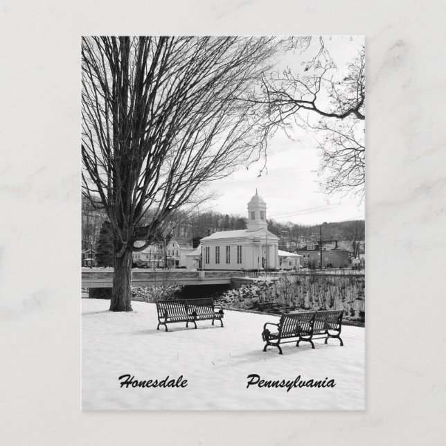 Cartão postal de Honesdale Pensilvânia (Frente)