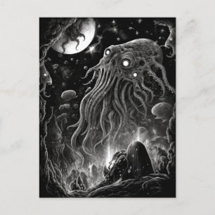Cartão postal de horror de arte da criação de mons