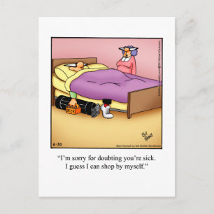 Cartão Postal de Humor de Golfe Hilário