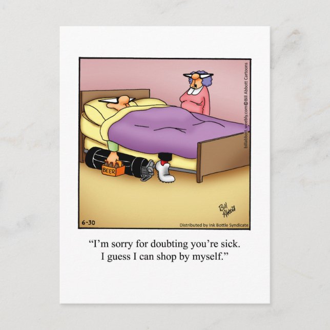 Cartão Postal de Humor de Golfe Hilário (Frente)