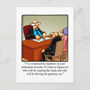 Cartão postal de Humor Divertido de Aposentadoria