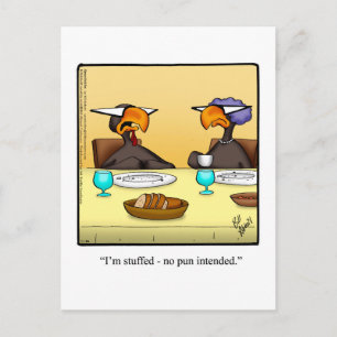 Cartão postal de humor engraçado de Ação de Graças
