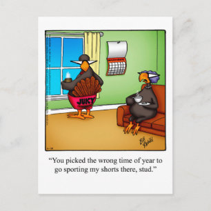 Cartão postal de humor engraçado de Ação de Graças