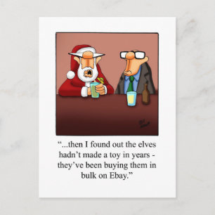 Cartão postal de humor engraçado de Natal