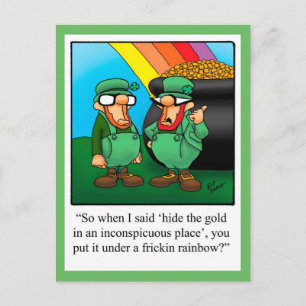 Cartão postal de humor engraçado do Dia de São Pat